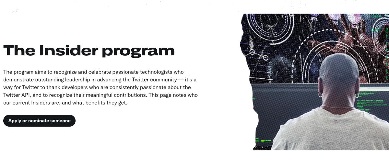 The Insider program page — program overview and mission